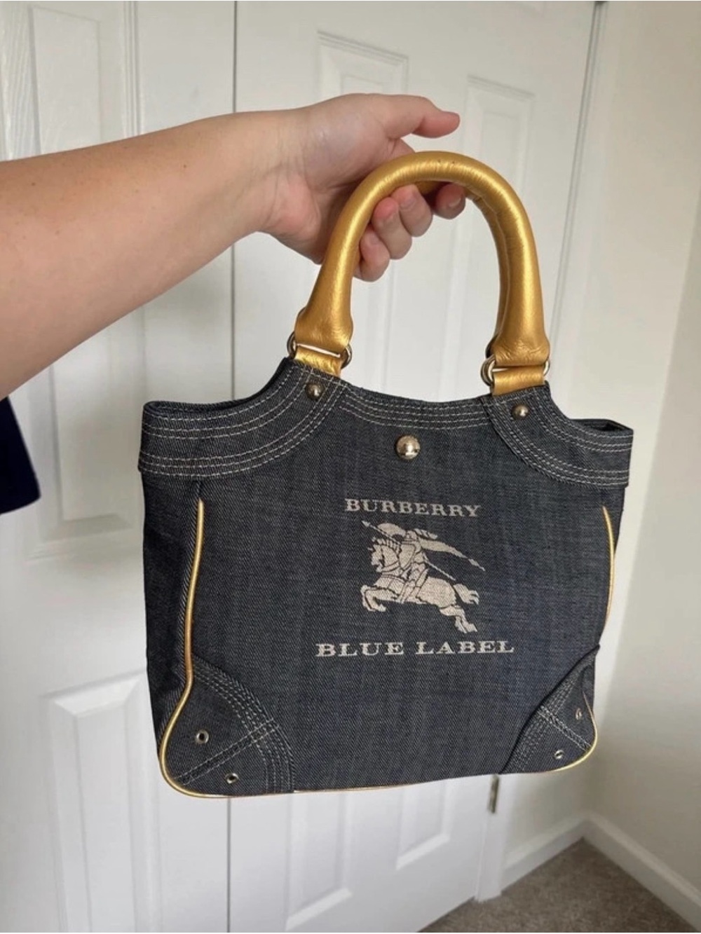 Burberry Blue Label Denim Handbag